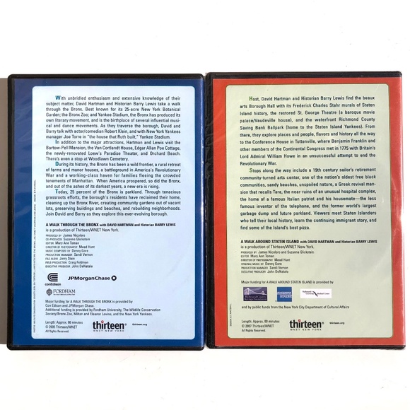 Travelogue DVD Lot of 2 A Walk Through the Bronx & A Walk Around Staten Island - Picture 2 of 3